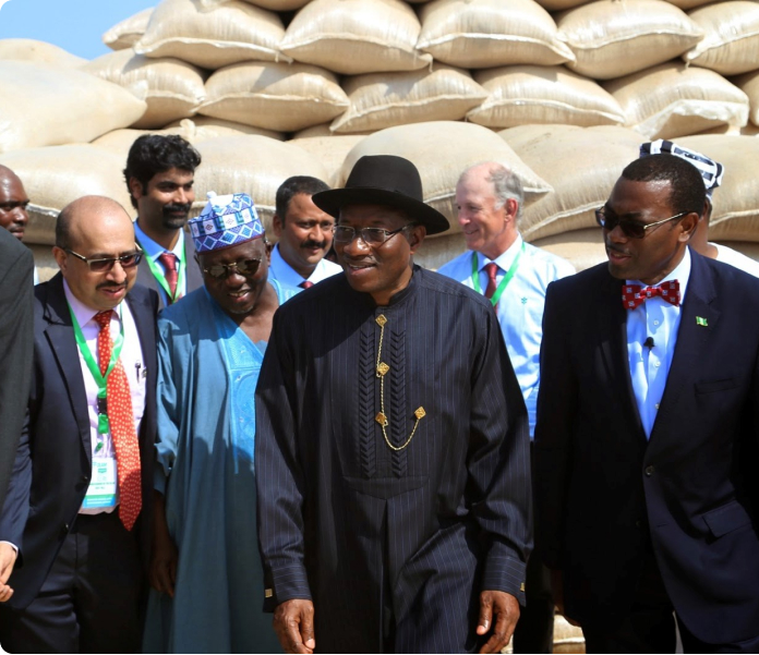 Dr. Goodluck Ebele Jonathan with Akinwunmi Adeshina